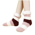 thumbnail image 1 of XuJwPNcy Striped Fuzzy Socks for Women Soft Cozy Plush Socks Fall Winter Warm per Socks for Ladies, 1 of 3