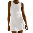 thumbnail image 1 of XuJwPNcy Summer Dresses Women Casual Sports Mini Dress Sleeveless Crewneck Solid Tank Dress Athletic Tunic Dress, 1 of 7