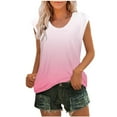 thumbnail image 1 of XuJwPNcy Summer Tank Tops Women Casual Loose Cap Sleeve Scoop Neck Tops Fashion Soft Comfy Basic Shirts, 1 of 5