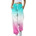 thumbnail image 1 of Yuzhih Sweatpants Women Trendy 2024 Gradient High Waist Joggers Pants Cinch Bottom Drawstring Lounge Trousers, 1 of 4