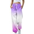 thumbnail image 1 of Yuzhih Sweatpants Women Trendy Gradient High Waist Joggers Pants Cinch Bottom Drawstring Lounge Trousers, 1 of 4