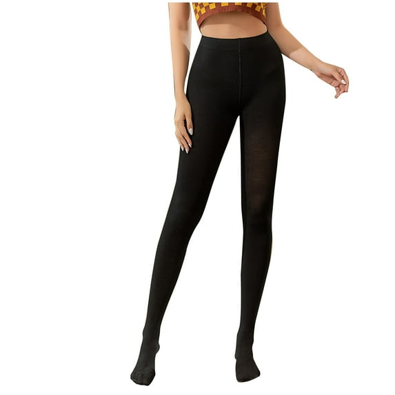 XuJwPNcy Thermal Leggings for Women Fall Winter Plush High Waisted Tights Thicken Pantyhose for Ladies