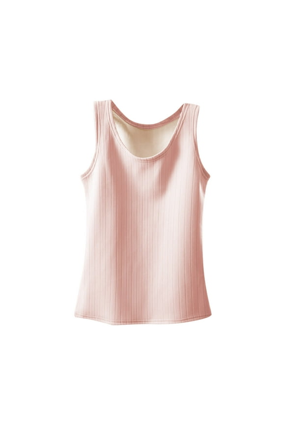 Thermal Tank Top for Women Fleece Lined Thermal Shirts Sleeveless Warm Base Layer Vest for Cold Weather