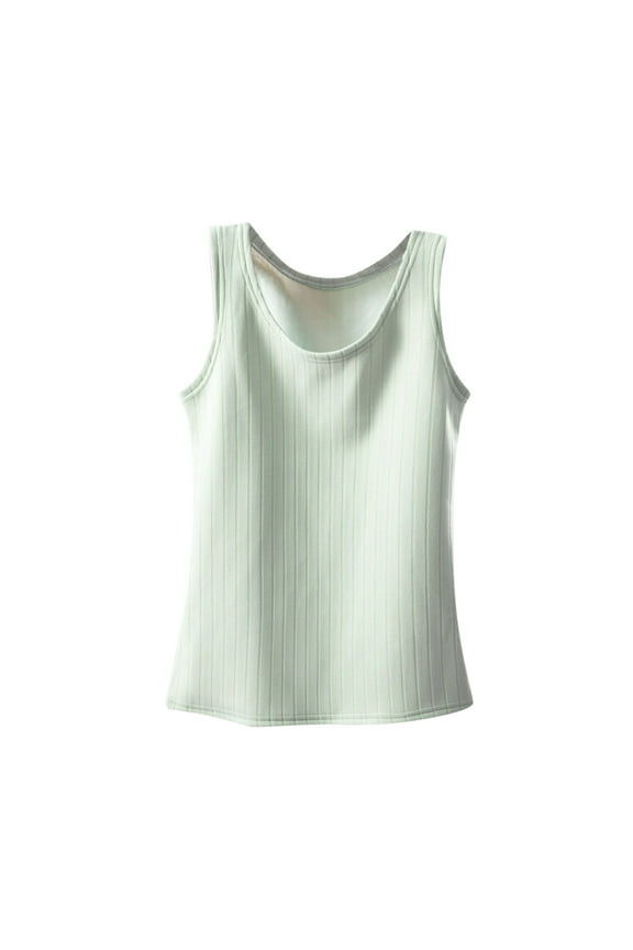 Thermal Tank Top for Women Fleece Lined Thermal Shirts Sleeveless Warm Base Layer Vest for Cold Weather