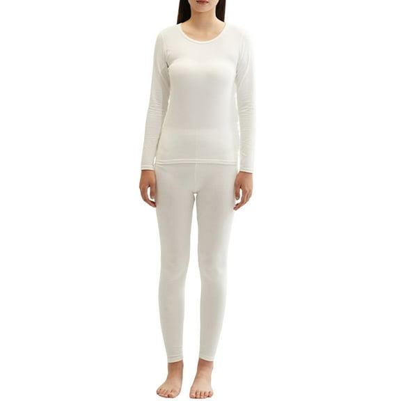 Yuzhih Thermal Underwear Set for Women Soft Cozy Long Johns Winter Warm Base Layer Top & Bottom for Cold Weather Womens Clothes