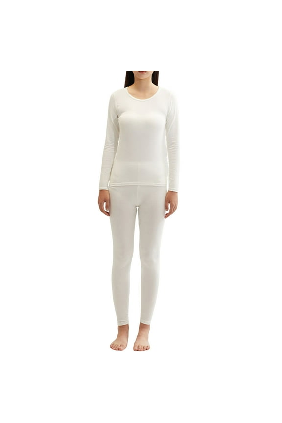 Yuzhih Thermal Underwear Set for Women Soft Cozy Long Johns Winter Warm Base Layer Top & Bottom for Cold Weather Womens Clothes