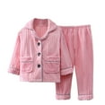 thumbnail image 1 of XuJwPNcy Toddler Baby Fleece Set Winter Button Pullover Tops Pants Two Piece Fuzzy Set Boys Girls Clothes, 1 of 2