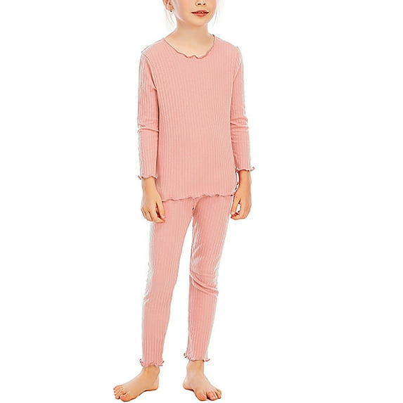 XuJwPNcy Toddler Girls Clothes Thermal Underwear Set Soft Girls' Top and Pants Winter Base Layer Top Bottom Outfits