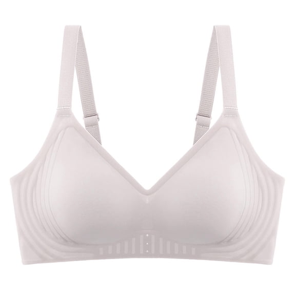 XuJwPNcy V Neck Wireless Bras for Women No Underwire Seamless Full Coverage Bras Breathable Comfy Bralettes
