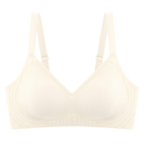 XuJwPNcy V Neck Wireless Bras for Women No Underwire Seamless Full Coverage Bras Breathable Comfy Bralettes