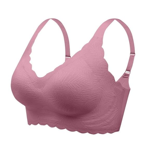 XuJwPNcy Wavy Wireless Bras for Women No Underwire Bralettes with Support Seamless V Neck Full Coverage Everyday Bra