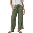 thumbnail image 1 of cfhntfmh Wide Leg Pants for Women Loose Yoga High Waist Dance Palazzo Casual Pants with Pockets Baggy Lounge Cropped Pants, 1 of 7
