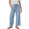 thumbnail image 1 of cfhntfmh Wide Leg Pants for Women Loose Yoga High Waist Dance Palazzo Casual Pants with Pockets Baggy Lounge Cropped Pants, 1 of 7