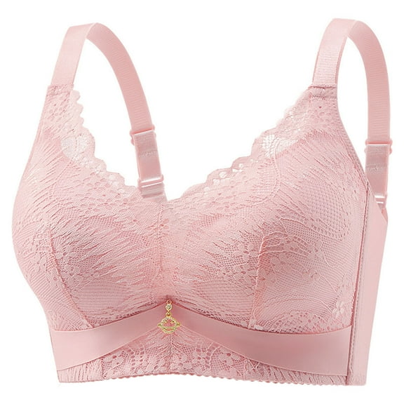 XuJwPNcy Wireless Bras for Women Full Coverage Seamless Supportive Lace T-Shirt Bra with No Underwire Everyday Bra