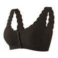 thumbnail image 1 of XuJwPNcy Wireless Bras for Women No Underwire Seamless Bralettes Comfort Front Closure Scalloped Bras with Support, 1 of 2