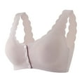 thumbnail image 1 of XuJwPNcy Wireless Bras for Women No Underwire Seamless Bralettes Comfort Front Closure Scalloped Bras with Support, 1 of 2