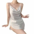 thumbnail image 1 of XuJwPNcy Women Pajama Set Solid Color V Neck Sleeveless Sleepwear Comfortable Lightweight Short Pj Set with Shorts, 1 of 3