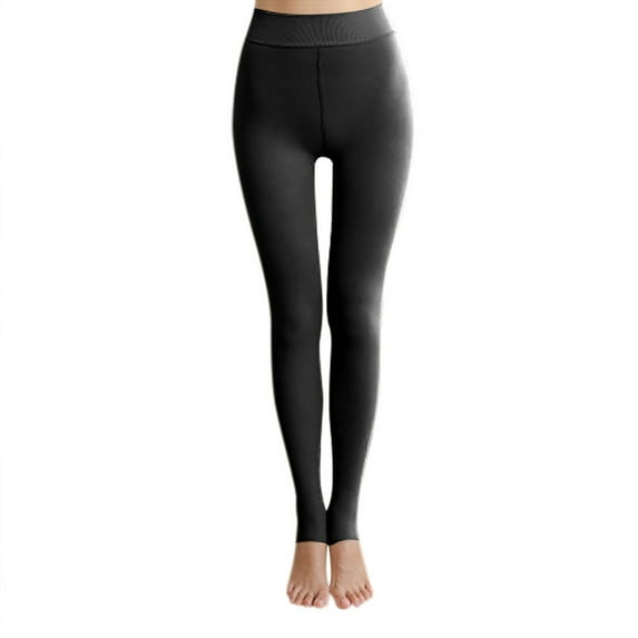 Yuzhih Women Winter Fleece Lined Tights Pantyhose Opaque Thermal Leggings For Women Warm Fleece Thick Stretch Tights Womens Clothes