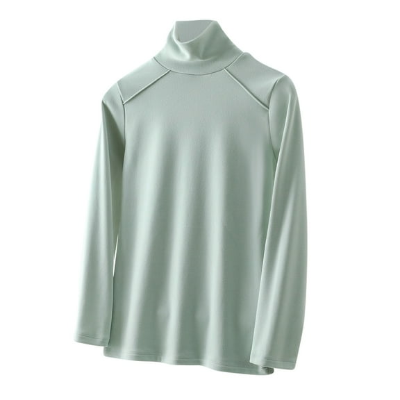 XuJwPNcy Women's Basic Long Sleeve Thermal Top Lightweight Turtleneck Shirts Slim Basic Layer Soft Top Fashion