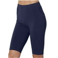 thumbnail image 1 of XuJwPNcy Women's Biker Shorts Seamless Stretchy Yoga Athletic Knee Length Shorts Basic Workout Shorts with Pockets, 1 of 2