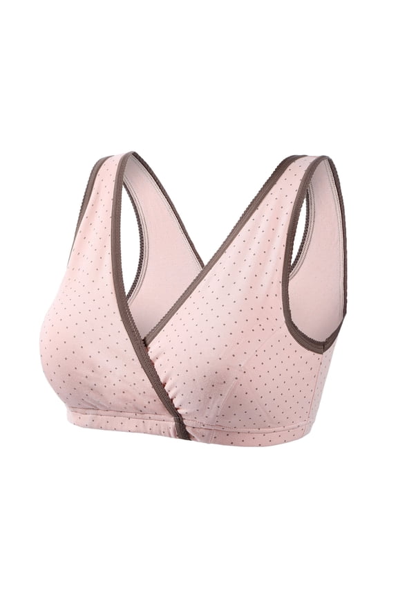 Women's Cozy Wireless Bra Soft Comfy Wrap V Neck Bralettes No Underwire Seamless Wirefree Underwear