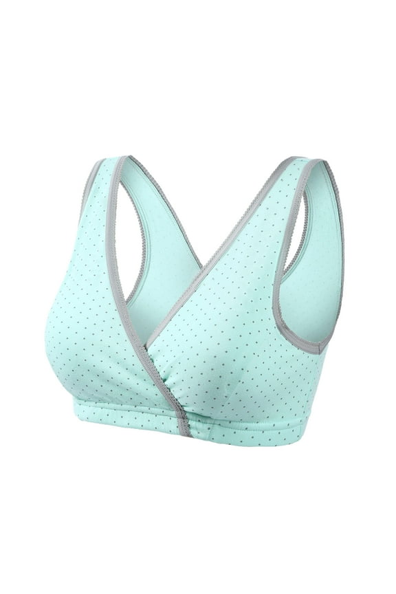 Women's Cozy Wireless Bra Soft Comfy Wrap V Neck Bralettes No Underwire Seamless Wirefree Underwear