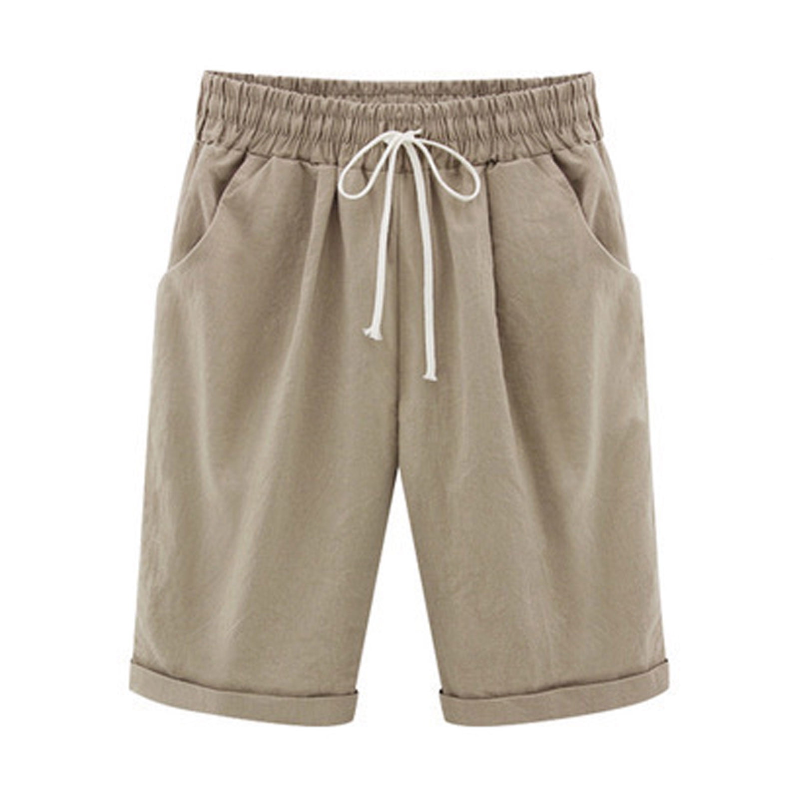 Ladies Casual Lantern Cotton Silk Beach Shorts