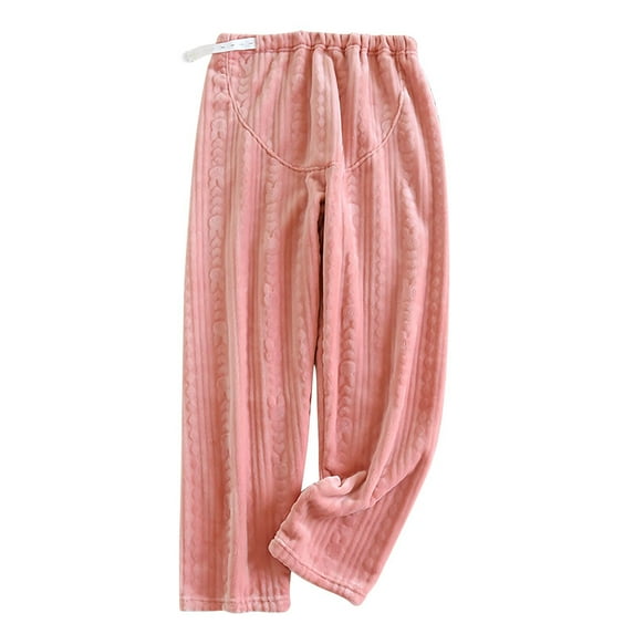 XuJwPNcy Women's Fuzzy Pajama Pants Comfy Fall Winter Warm Fleece Pjs Lounge Pants Cozy Sleepwear with Pockets