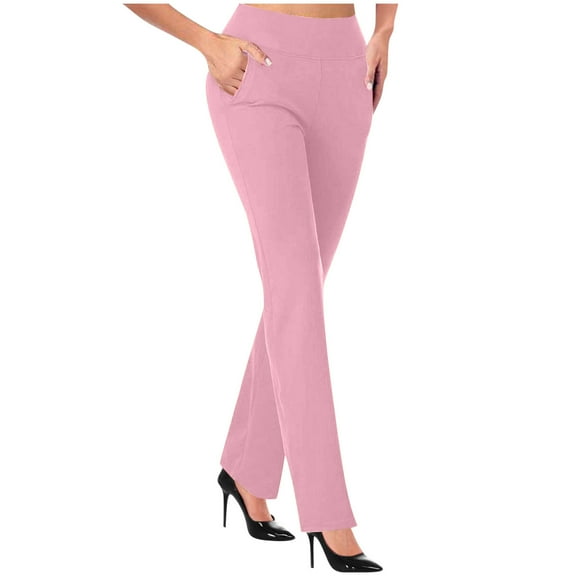 XuJwPNcy Women's High Waist Dress Pant Business Casual Outfits Stretchy Bell Bottom Office Trousers