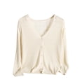 thumbnail image 1 of XuJwPNcy Women's Knit Cardigan Long Sleeve Button down Open Front Casual Solid Lightweight Sweater Tops, 1 of 3