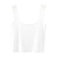 thumbnail image 1 of XuJwPNcy Women's Knit Tank Tops Square Neck Sleeveless Solid Cropped Tops Fashion Undershirts Slim Basic Tees, 1 of 2
