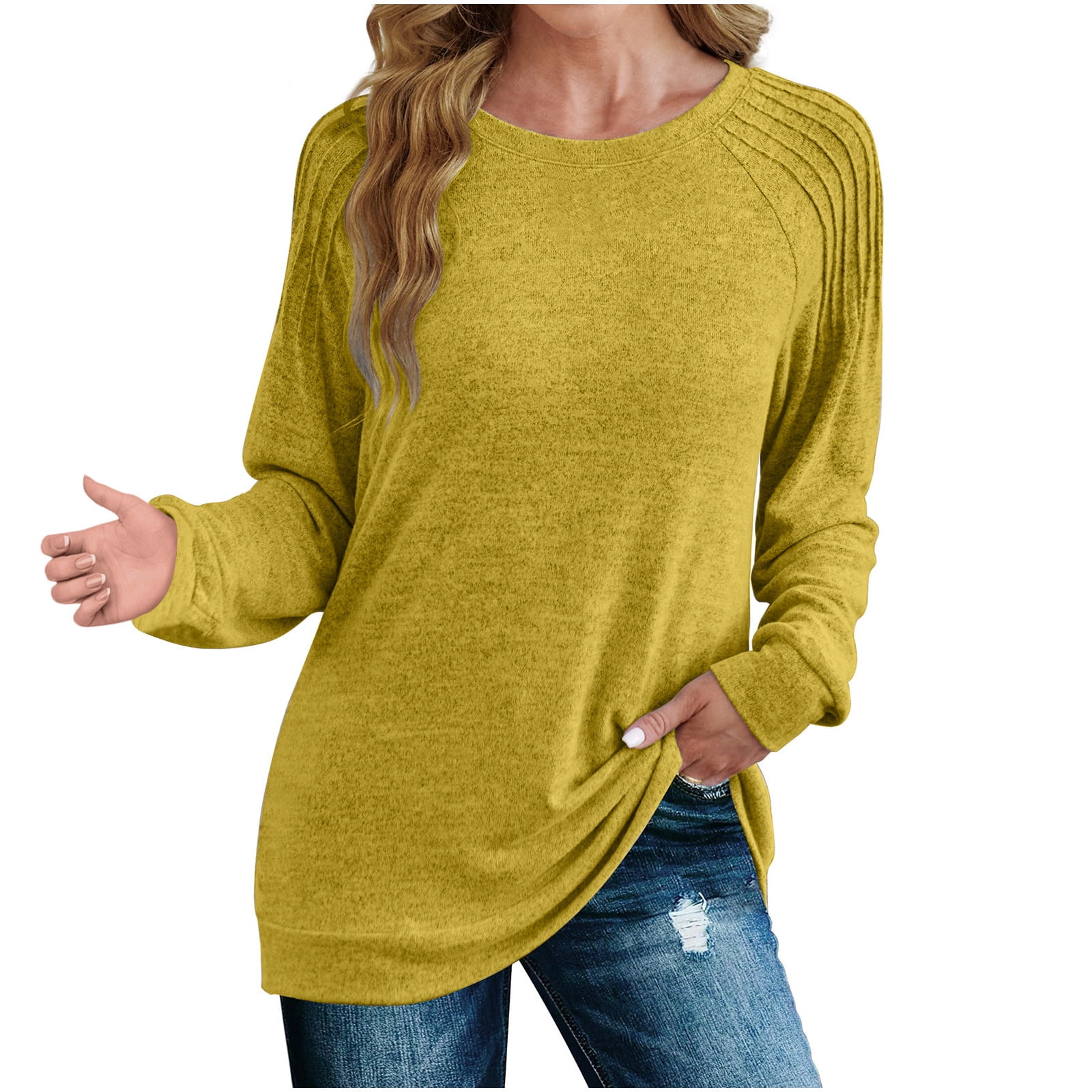 Women's Long Sleeve Lace Top – Rayon Blend Pleated Blouse For Work, Office, Or Casual Dates 5 thumbnail image