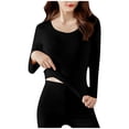 thumbnail image 1 of XuJwPNcy Women's Long Sleeve Thermal Shirts Winter Fleece Lined Tops Thick Warm Base Layer Underwear for Cold Weather, 1 of 3