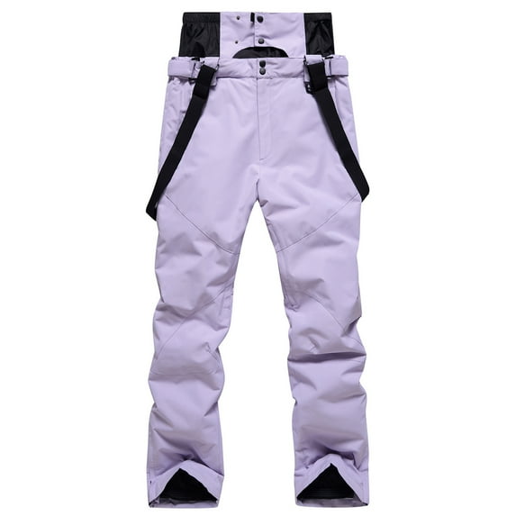 cfhntfmh Women's Men's Detachable Ski Bib Pants Outdoor Windproof Waterproof Unisex Snow Pants Winter Warm Pants
