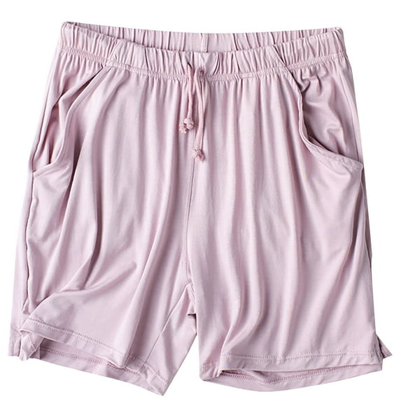 cfhntfmh Women's Pajama Shorts Fashion Solid Soft Comfy Pjs Lounge Shorts Stretchy Basic Sleepwear