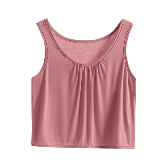 Yuzhih Women's Pajama Tank Tops Casual Scoop Neck Sleeveless Ruched Sleepwear Trendy Pjs Loungewear