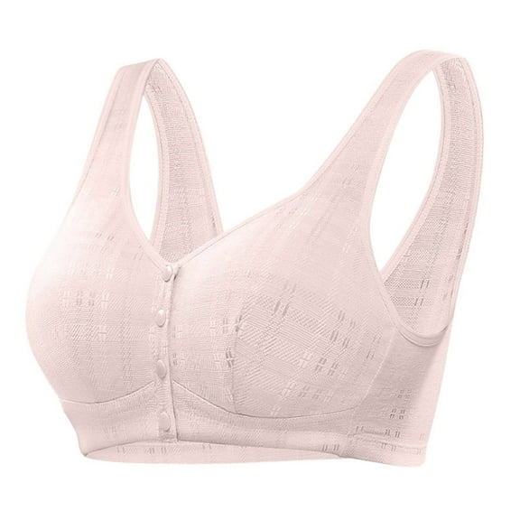 XuJwPNcy Women's Plus Size Front Closure Bras No Underwire Push up Bralettes Wireless Breathable Comfy Bra