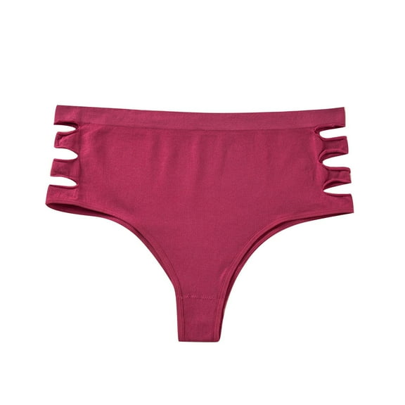 XuJwPNcy Women's Plus Size Underwear Cut out Side High Waist Panties Stretchy Breathable Soft Comfy Briefs