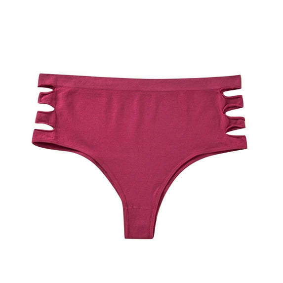XuJwPNcy Women's Plus Size Underwear Cut out Side High Waist Panties Stretchy Breathable Soft Comfy Briefs