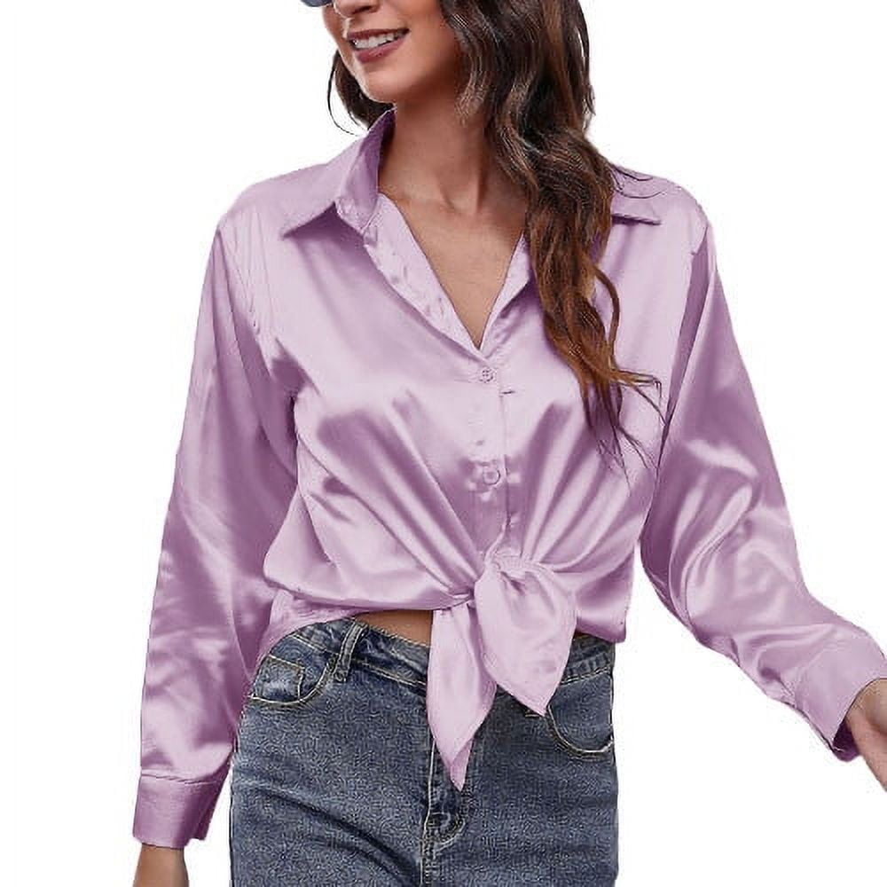 Girl's Cute Bowknot Puff Sleeve Blouse - Button-Down Collar Shirt | Summer Tops For Ages 4-7