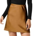 thumbnail image 1 of cfhntfmh Women's Silk Short Skirts Satin Wrap Around Mini Skirt High Waisted Silk a Line Skirts Trendy Solid Skirts, 1 of 7