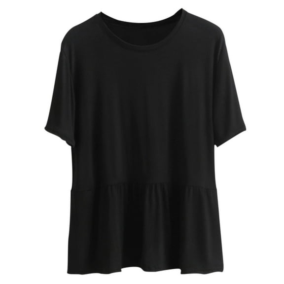 XuJwPNcy Women's Sleep T-Shirt Crew Neck Pajamas Top Short Sleeve Sleepwear Soft Pjs Tshirts Loose Comfy Lounge Pajamas Shirt