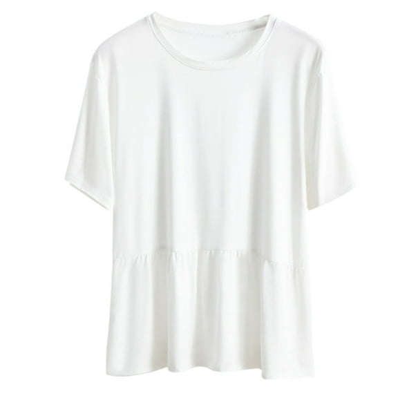 Yuzhih Women's Sleep T-Shirt Crew Neck Pajamas Top Short Sleeve Sleepwear Soft Pjs Tshirts Loose Comfy Lounge Pajamas Shirt