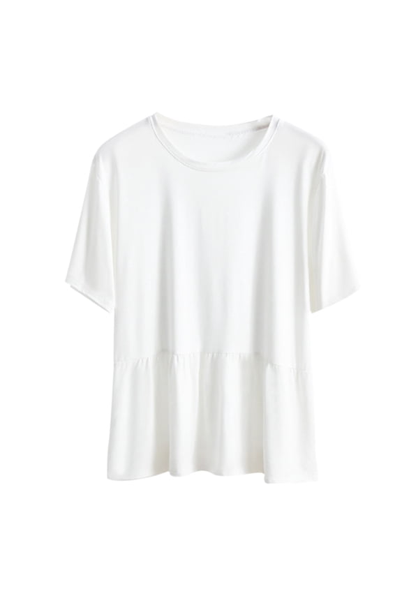 Women's Sleep T-Shirt Crew Neck Pajamas Top Short Sleeve Sleepwear Soft Pjs Tshirts Loose Comfy Lounge Pajamas Shirt