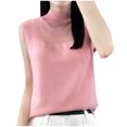 thumbnail image 1 of Yuzhih Women's Sleeveless Sweater Vest 2025 Summer Mock Neck Ribbed Knit Lightweight Pullover Casual Loose Fit Tank Tops, 1 of 3