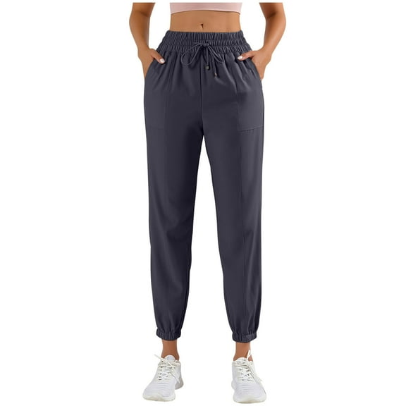 XuJwPNcy Women's Sweatpants Drawstring Low Waisted Workout Joggers with Pockets Lightweight Athletic Soft Pants