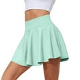 thumbnail image 1 of Yuzhih Women's Tennis Golf Skirts High Waisted with Shorts for Workout Athletic Solid Color Sports Running Skorts, 1 of 5