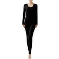thumbnail image 1 of Yuzhih Women’s Thermal Underwear Set Soft Fleece Lined Underwear Warm Base Layer Top with Bottom 2 Piece Pajams Set, 1 of 3