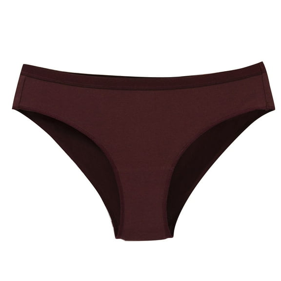 XuJwPNcy Women's Underwear Cotton Solid Color Panties Low Rise No Show Briefs Soft Stretch Breathable Ladies Panties