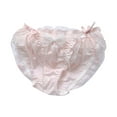 thumbnail image 1 of Yuzhih Women’s Underwear Panties Lace Ruffled Bow Knot Cute Underwear Breathable Comfy Briefs, 1 of 4